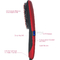 Electric Hair Styling Comb Red Easy To Use Ceramic Plate Fast Heating